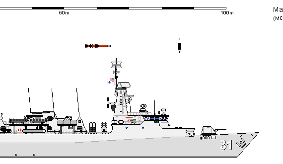 Корабль Mal FF F2000 B2 AU - чертежи, габариты, рисунки