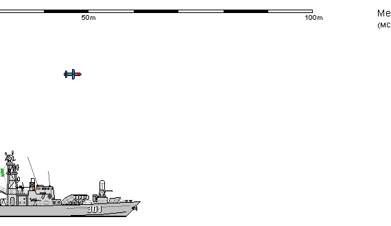 Корабль Me FAC Saar.5 HURACAN - чертежи, габариты, рисунки