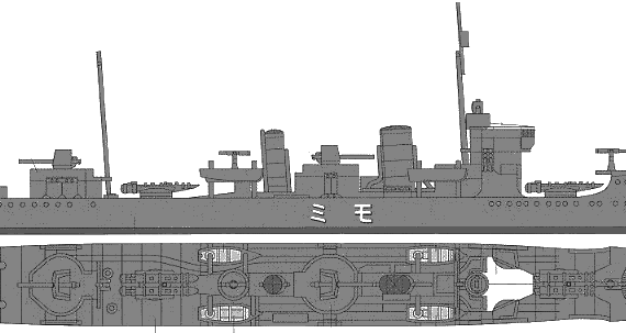 Destroyer Momi - drawings, dimensions, pictures