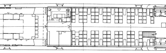 Ship Moscow Main Deck - drawings, dimensions, pictures