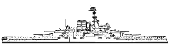 Корабль NAeL Minas Geraes (Battleship) Brazil - чертежи, габариты, рисунки