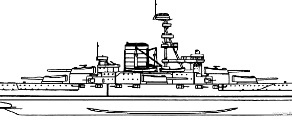 Корабль NAeL Minas Gerais (Battleship) - Brazil (1939) - чертежи, габариты, рисунки