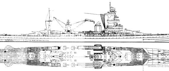 Корабль NF Algerie (Heavy Cruiser) - чертежи, габариты, рисунки