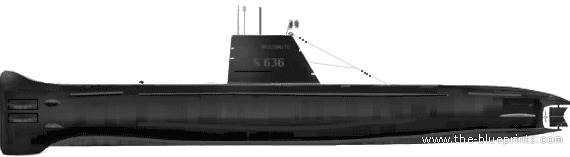 Combat ship NF Argonaute S636 - drawings, dimensions, figures