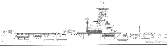 Combat ship NF Arromanches R95 - drawings, dimensions, figures