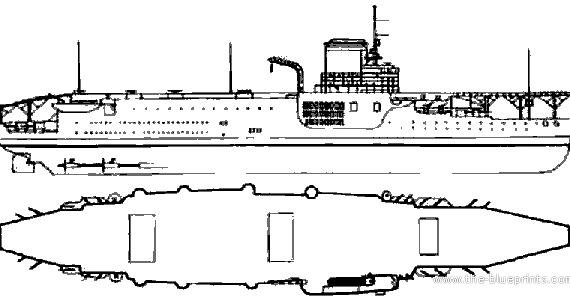 Боевой корабль NF Bearn - чертежи, габариты, рисунки