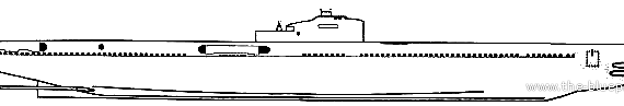Боевой корабль NF Casabianca (1943) - чертежи, габариты, рисунки