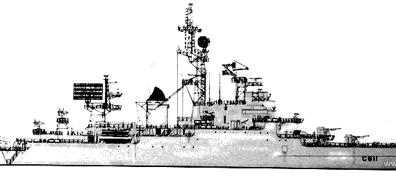 Боевой корабль NF Colbert C611 (1990) - чертежи, габариты, рисунки