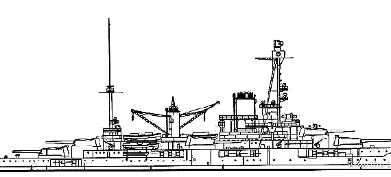 Боевой корабль NF Courbet (Cruiser) (1939) - чертежи, габариты, рисунки