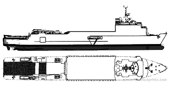 Aircraft carrier NF Foudre - drawings, dimensions, pictures