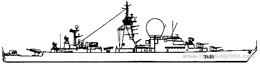 Ship NF Suffrene (Cruiser) - drawings, dimensions, figures