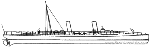 Корабль NKM Hval (Torpedo Boat) - Norway (1905) - чертежи, габариты, рисунки