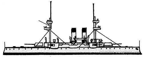 Корабль NKM Norge (Coastal Defense Ship) - Norway (1898) - чертежи, габариты, рисунки