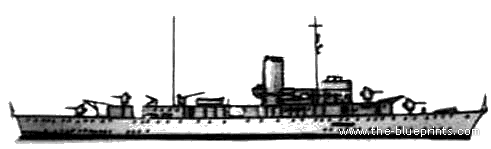 Корабль NKM Olaf Tryggvason (Minelayer) - Norway (1939) - чертежи, габариты, рисунки