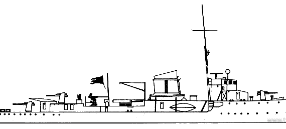 Корабль NKM Sleipner (Torpedo Boat) - Norway (1940) - чертежи, габариты, рисунки