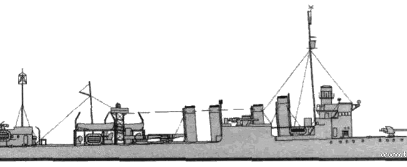 Корабль NKM St. Albans (Destroyer) - Norway (1942) - чертежи, габариты, рисунки