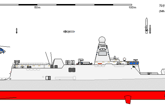 Корабль NL FFG (Q) Willem van der Zaan AU - чертежи, габариты, рисунки