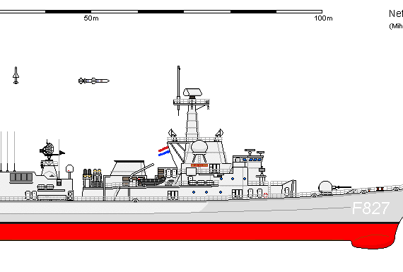 Корабль NL FF (M) KAREL DOORMAN - чертежи, габариты, рисунки