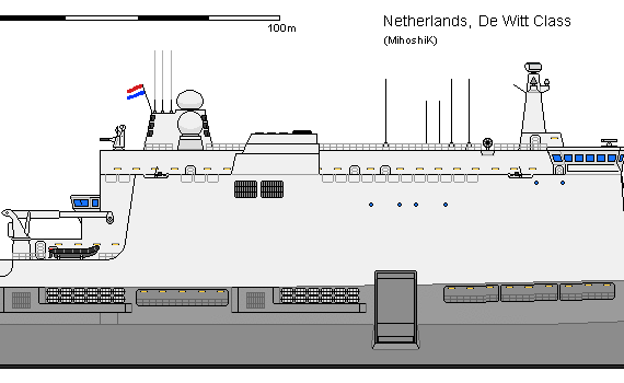 Корабль NL LPD Enforcer J. DE WITT - чертежи, габариты, рисунки