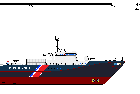 Корабль NL OPV Buizerd AU - чертежи, габариты, рисунки
