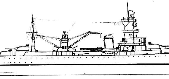 Крейсер NMF Algerie 1934 (Heavy Cruiser) - чертежи, габариты, рисунки