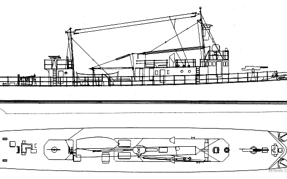 Корабль NMF CH-3 (Submarine Chaser) - чертежи, габариты, рисунки