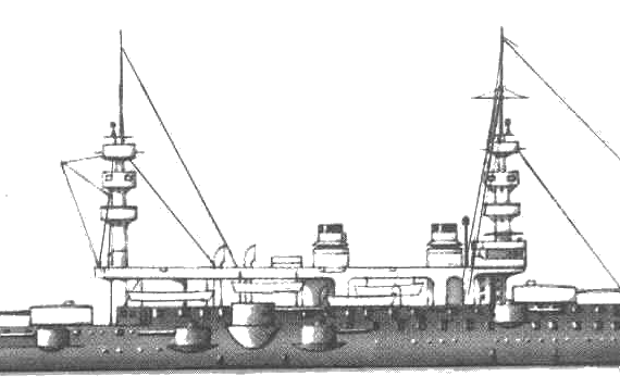 Корабль NMF Charles Martel (Battleship) (1897) - чертежи, габариты, рисунки