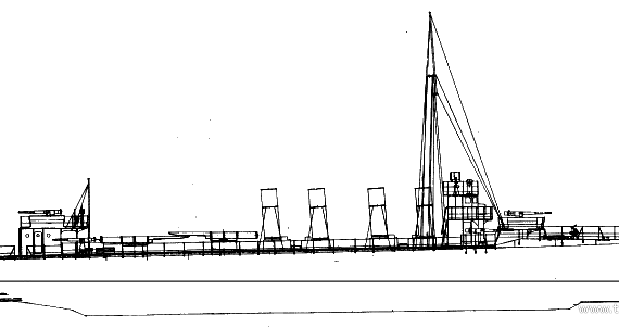 Корабль NMF Chasseur (Destroyer) (1914) - чертежи, габариты, рисунки