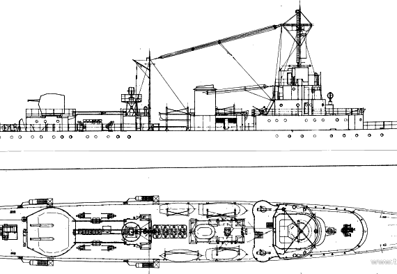 Корабль NMF Commandant Riviere (Mine Sweeper) (1942) - чертежи, габариты, рисунки
