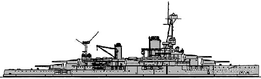 Корабль NMF Courbet (Battleship) (1925) - чертежи, габариты, рисунки