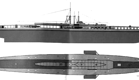 Корабль NMF Curie (Submarine) (1912) - чертежи, габариты, рисунки