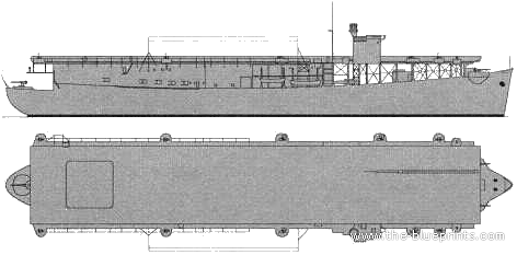Корабль NMF Dixmude (Escort Carrier) (1945) - чертежи, габариты, рисунки
