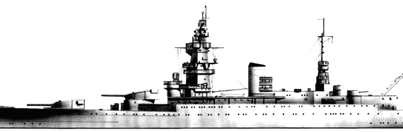 NMF Dunkerque (Battlecruiser) - drawings, dimensions, figures
