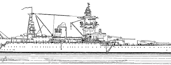 Корабль NMF Dunkerque (Battleship) (1935) - чертежи, габариты, рисунки