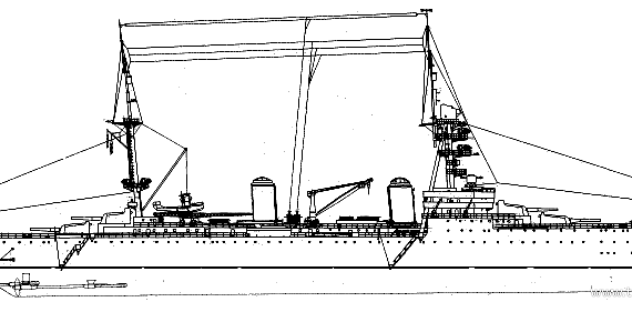 Корабль NMF Duquesne (Heavy Cruiser) - чертежи, габариты, рисунки