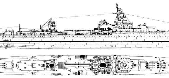 Корабль NMF Emile Bertin (Light Cruiser) (1942) - чертежи, габариты, рисунки