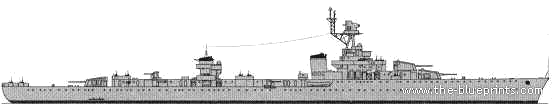 Корабль NMF Emile Bertin (Light Cruiser) (1945) - чертежи, габариты, рисунки