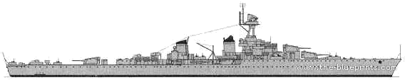 Корабль NMF Georges Leygues (Light Cruiser) (1945) - чертежи, габариты, рисунки