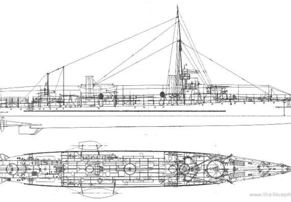 Корабль NMF Glaive (Destroyer) (1916) - чертежи, габариты, рисунки
