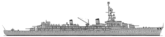 Корабль NMF Jeanne d'Arc (Light Cruiser) (1945) - чертежи, габариты, рисунки