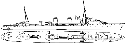 Эсминец NMF Leopard (Destroyer) (1938) - чертежи, габариты, рисунки