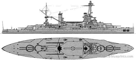 NMF Lorraine (Battleship) (1938) - drawings, dimensions, pictures