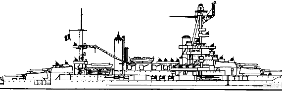 Корабль NMF Lorraine (Battleship) (1944) - чертежи, габариты, рисунки