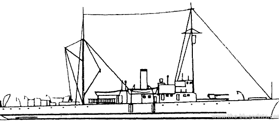 Корабль NMF Luronne (Gunboat) (1917) - чертежи, габариты, рисунки