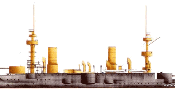Корабль NMF Massena (Battleship) (1892) - чертежи, габариты, рисунки