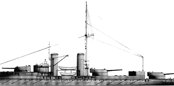 Боевой корабль NMF Normandie (Battleship) - чертежи, габариты, рисунки