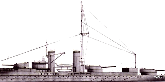 Корабль NMF Normandie (Battleship) (1915) - чертежи, габариты, рисунки