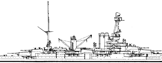 Корабль NMF Paris (Battleship) (1940) - чертежи, габариты, рисунки