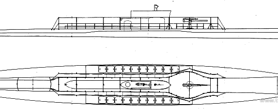Корабль NMF Pierre Chailley (Submarine) (1930) - чертежи, габариты, рисунки