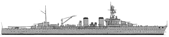 Корабль NMF Primaguet (Light Cruiser) (1939) - чертежи, габариты, рисунки